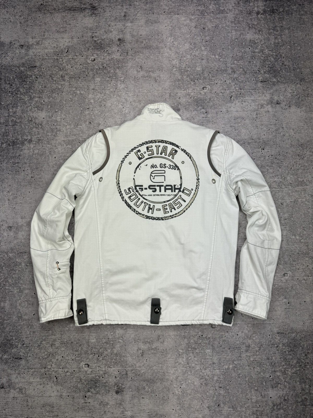 G-Star × Vintage Vintage G-Star Raw Big Back Logo 90s Y2K Style Bomber Jacket Size US M / EU 48-50 / 2 - 1 Thumbnail
