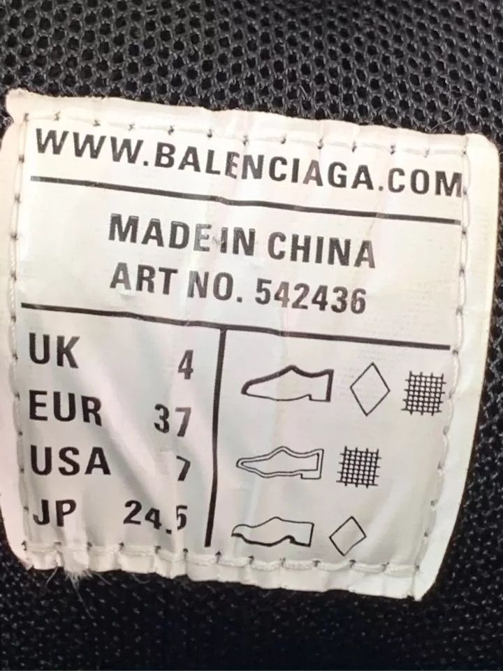 Balenciaga Balenciaga Black lacing low Top Casual Shoes Dad Shoes 2502 Size US 5 / EU 37 - 6 Thumbnail