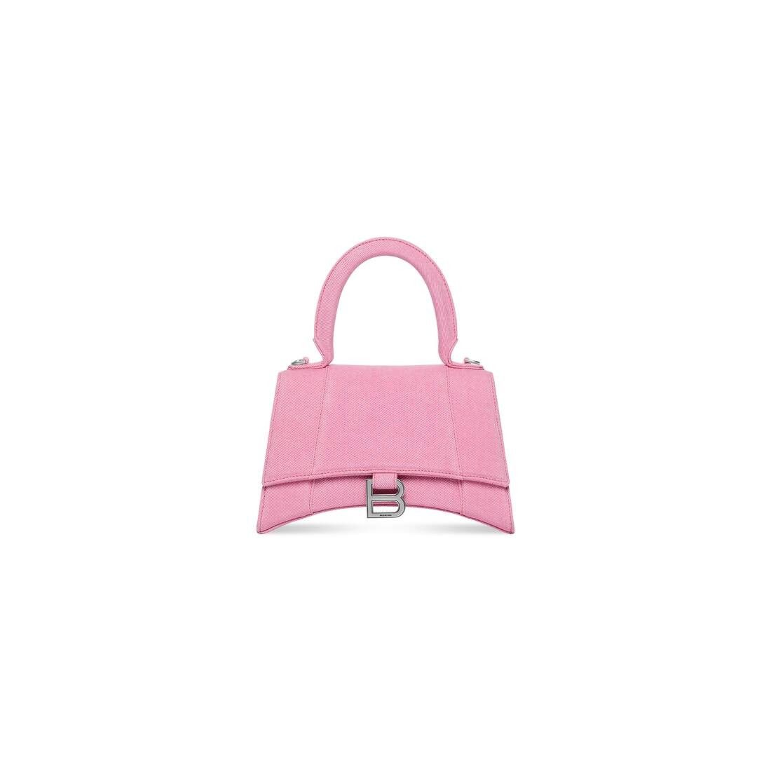 Balenciaga washed denim small hourglass handle bag pink Size ONE SIZE - 1 Thumbnail