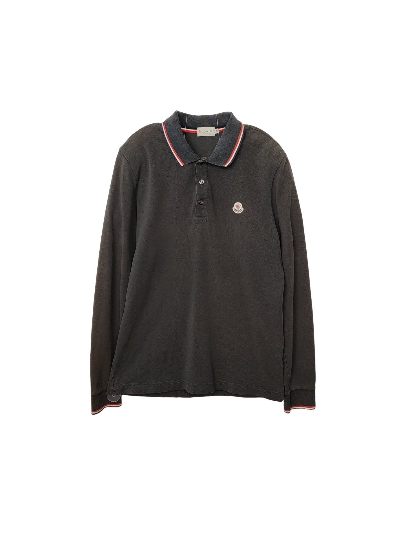 Moncler Moncler Logo Long Sleeve Polo Shirt Size M Size US M / EU 48-50 / 2 - 1 Thumbnail