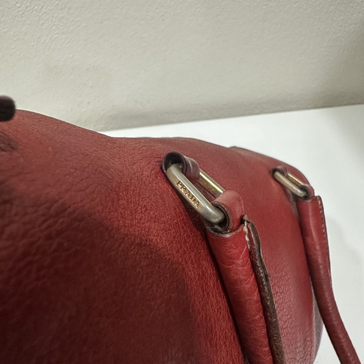 Prada PRADA VITELLO DAINO LEATHER BAULETTO MINI BOSTON BAG Size ONE SIZE - 7 Thumbnail