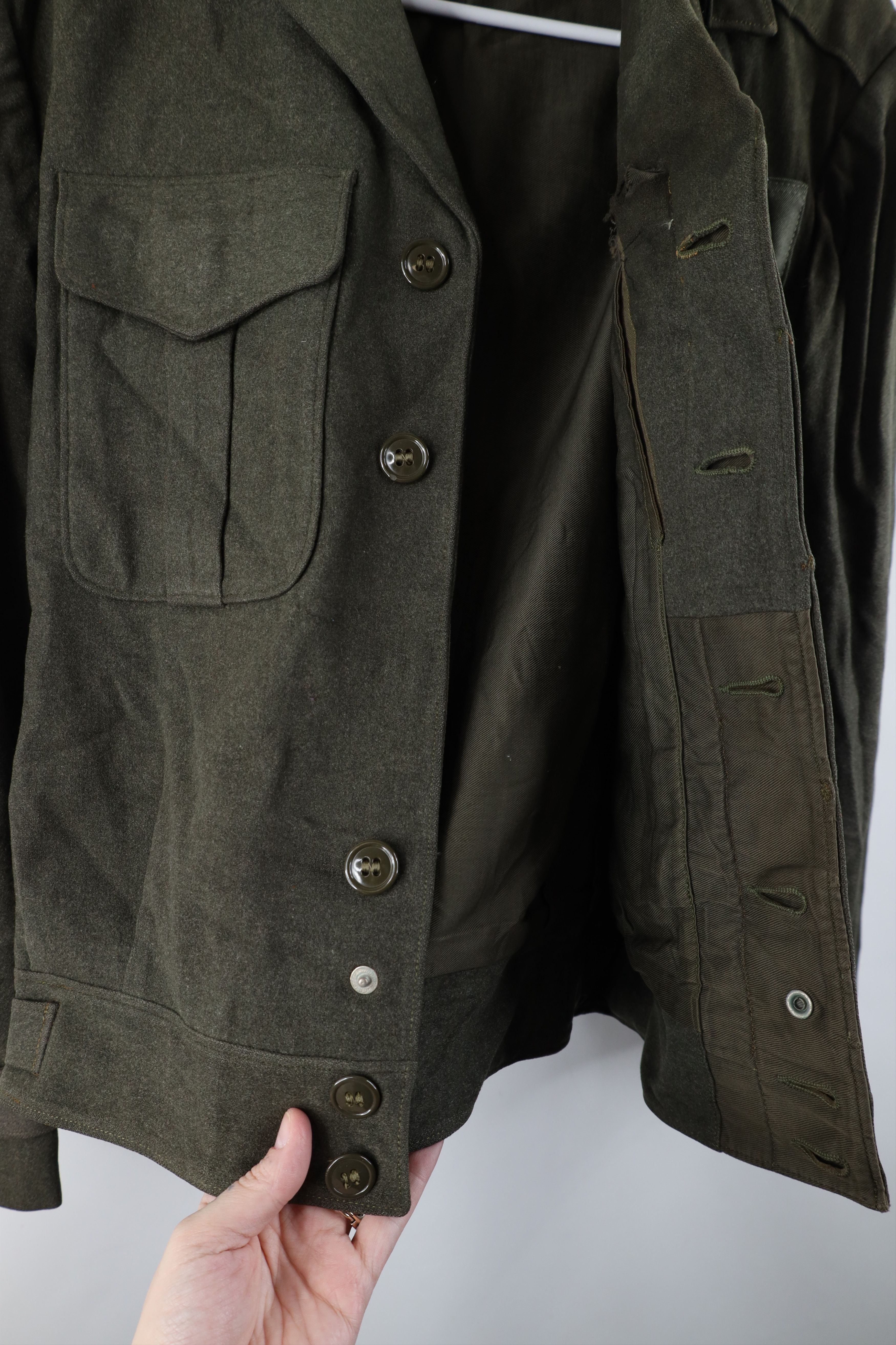 Vintage Vintage 40s World War II Eisenhower Jacket Green USA Size US S / EU 44-46 / 1 - 8 Thumbnail