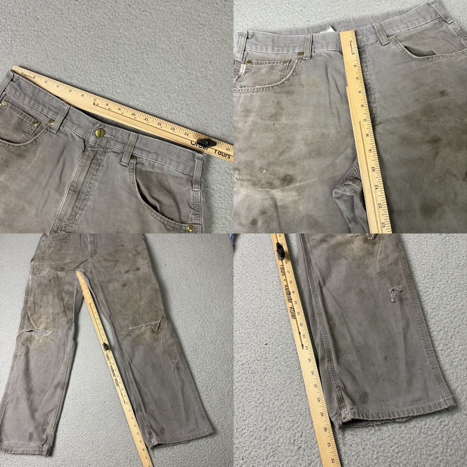 Carhartt Carhartt Pants Mens 33x32 Gray Relaxed Fit Carpenter Size US 33 - 9 Thumbnail