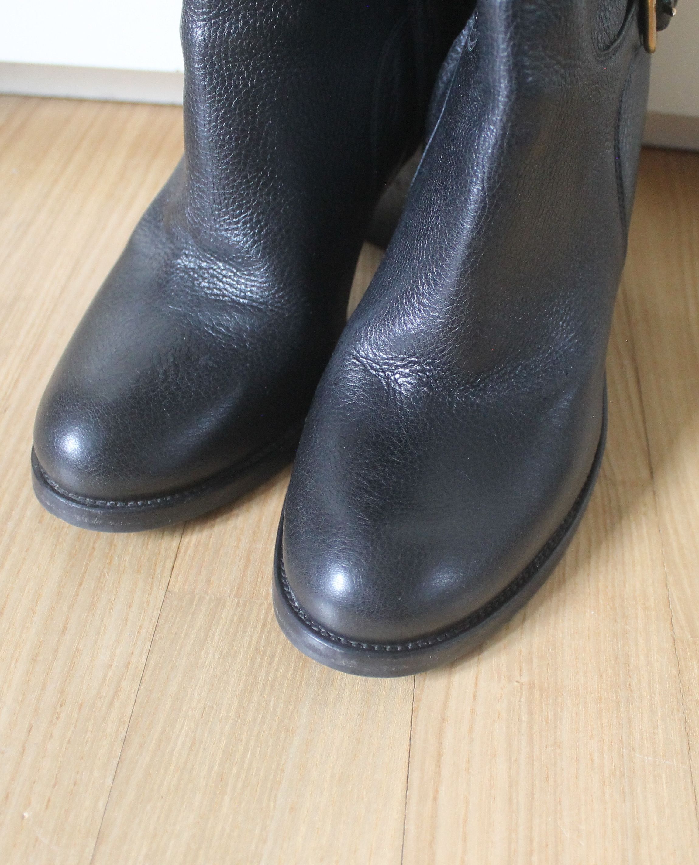 Prada Prada Black High Leather Boots Size US 9 / IT 39 - 8 Thumbnail