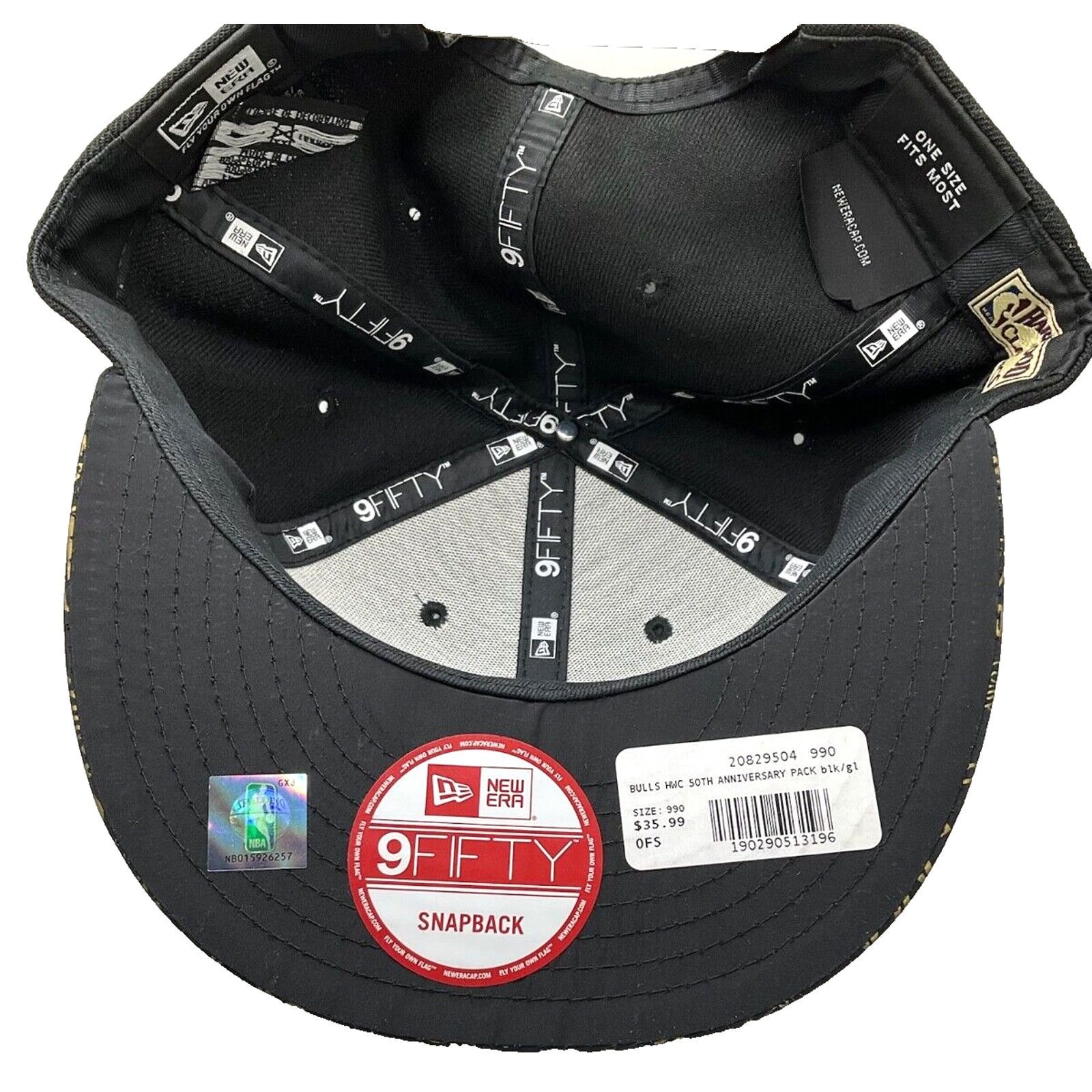 New Era Chicago Bulls New Era 50th Anniversary L/E 9FIFTY Snapback Size ONE SIZE - 8 Thumbnail