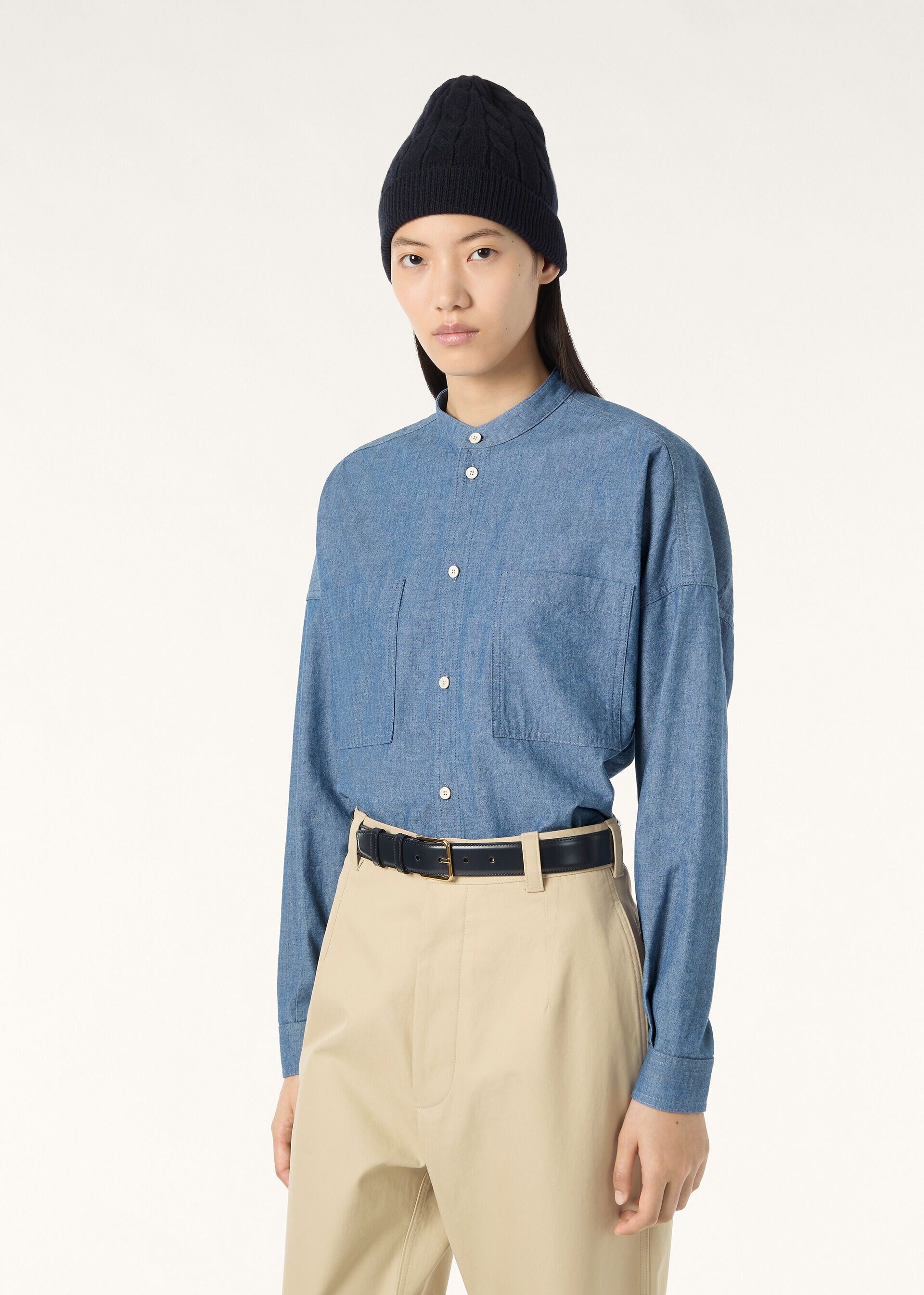 Loro Piana os11x0426 FAQ7740 Gyles Shirt in Aquifer Melange Size M / US 6-8 / IT 42-44 - 6 Thumbnail