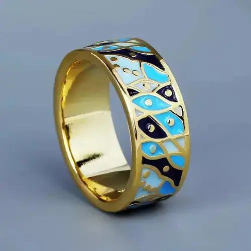 Japanese Brand Creative Handmade Enamel Craft Ring Size ONE SIZE - 3 Thumbnail