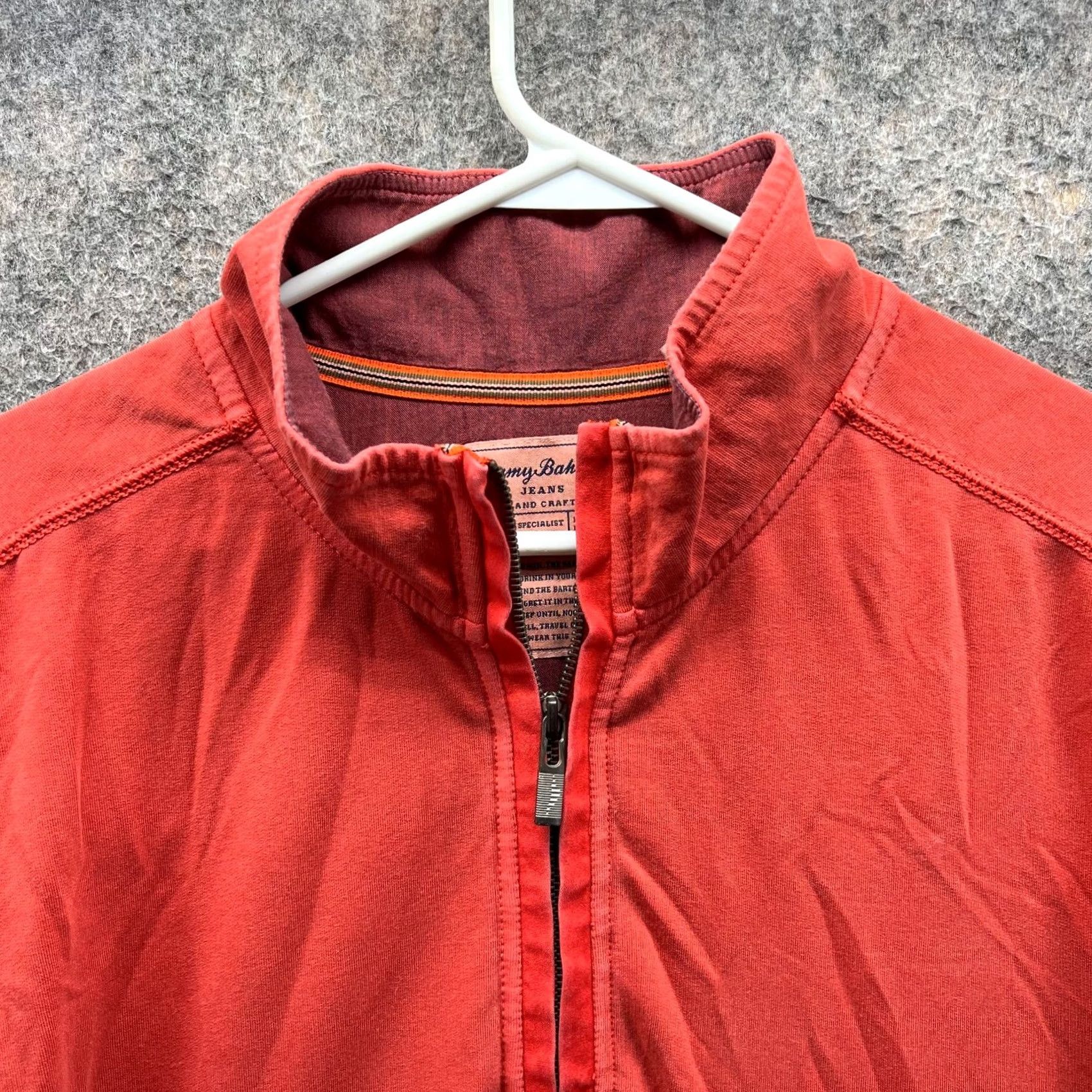 Tommy Bahama Tommy Bahama Sweater Mens XL Orange 1/4 Zip Fleece Pullover Island Crafted Regular Size US XL / EU 56 / 4 - 5 Thumbnail