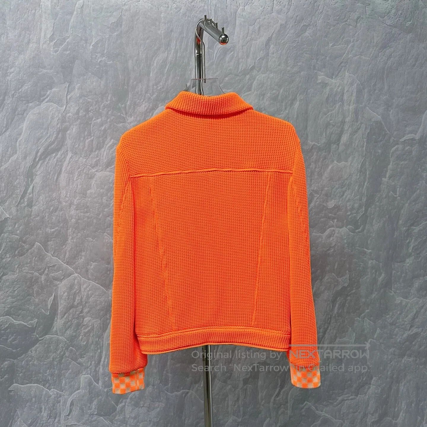Louis Vuitton louis vuitton orange checkered knit jacket. Size XS / US 0-2 / IT 36-38 - 4 Thumbnail