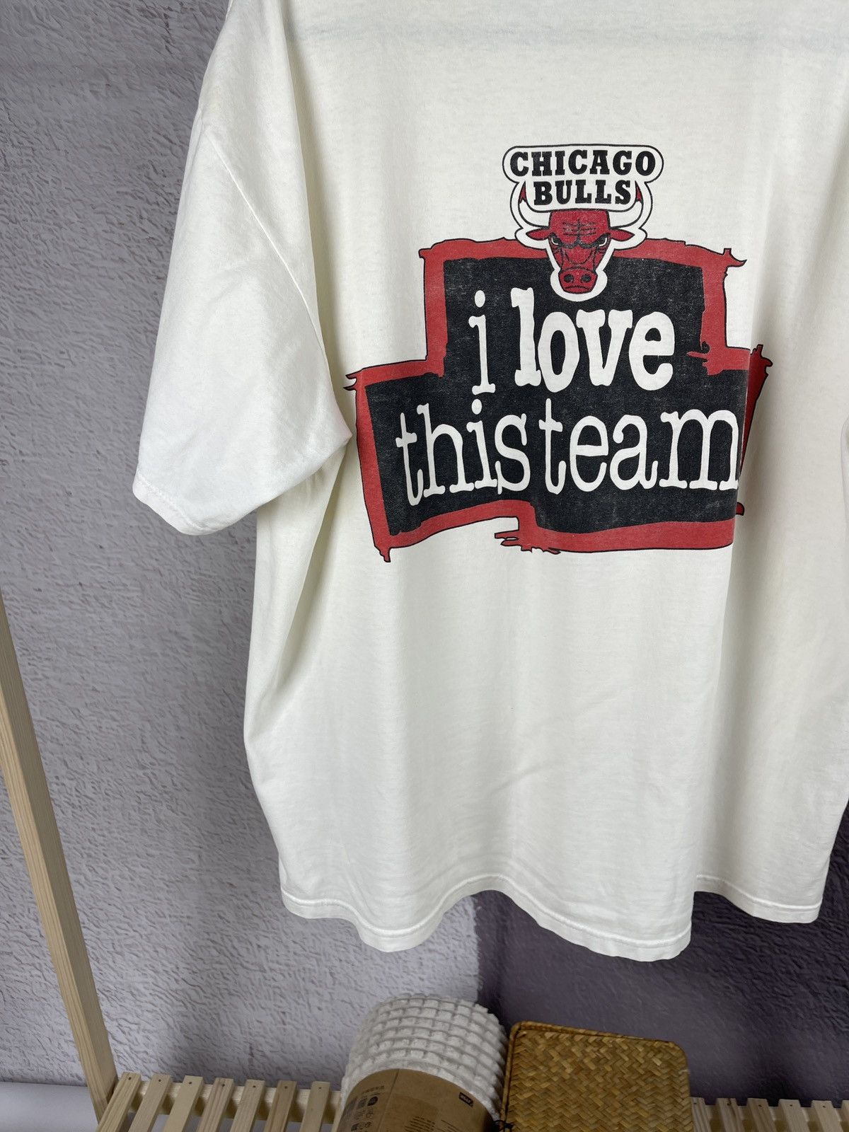 NBA Starter Vintage 90s Chicago Bulls “I love this team” tee Size US XL / EU 56 / 4 - 10 Thumbnail