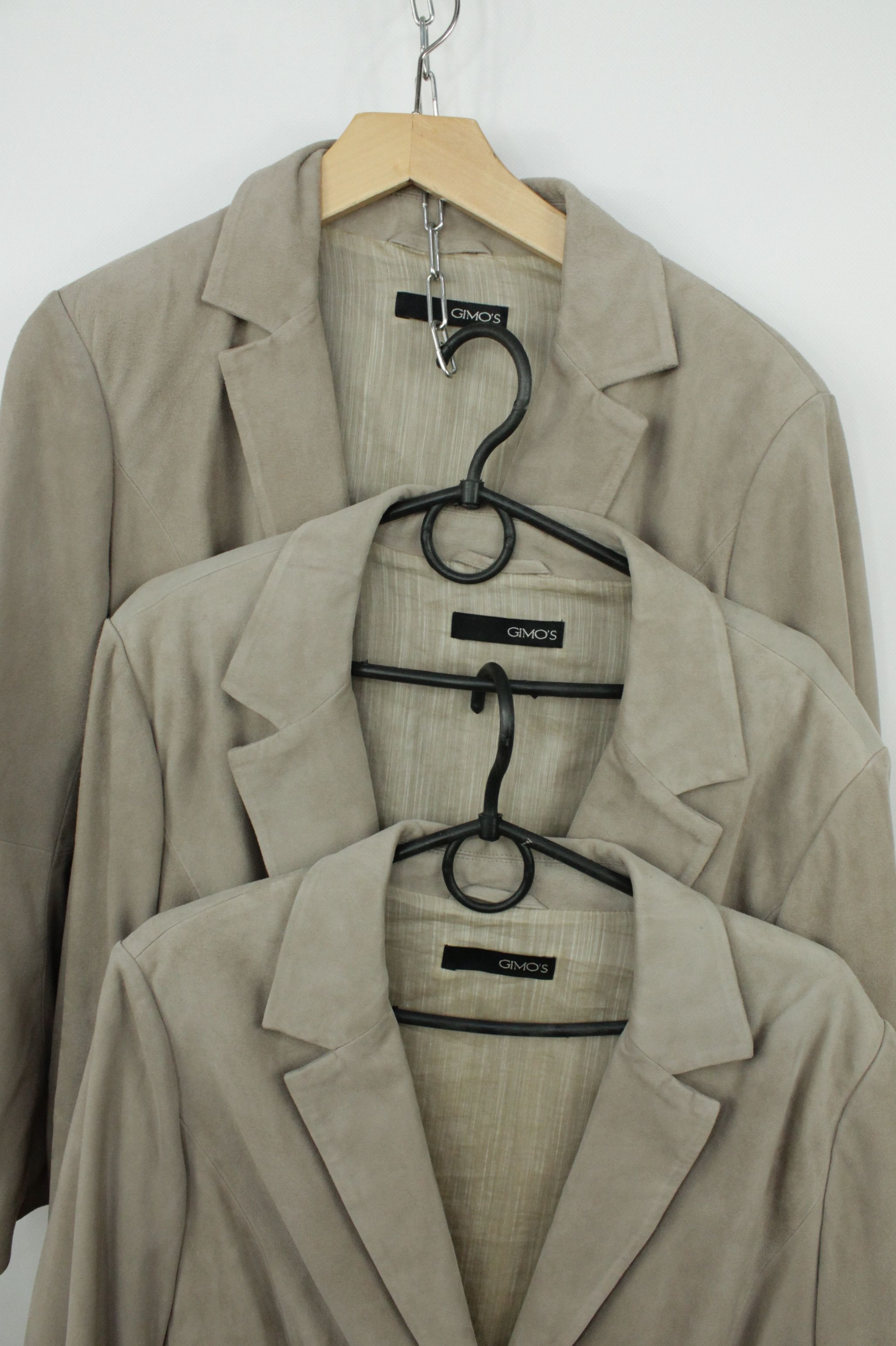 Gimo's Gimo's Gray Suede Leather Blazer Jacket Women's Size M / US 6-8 / IT 42-44 - 9 Thumbnail