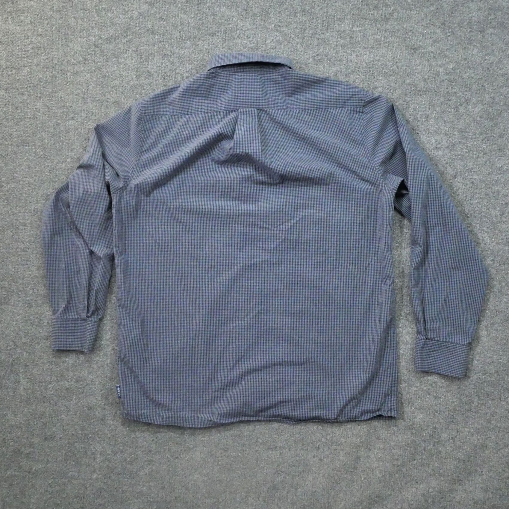 Vintage Rowm Shirt Mens Large Blue Plaid Button Up Long Sleeve Size US L / EU 52-54 / 3 - 6 Thumbnail