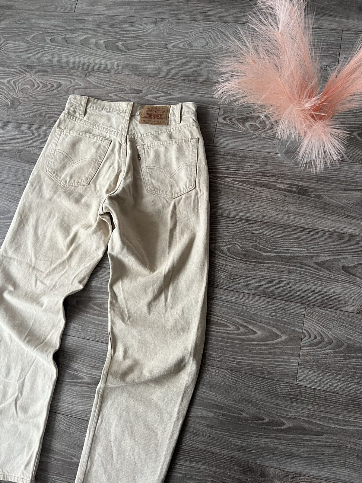 Levi's × Vintage ‼️Levis Vintage White Denim Made In USA 550 Relaxed Fit Jeans Size US 32 / EU 48 - 5 Thumbnail