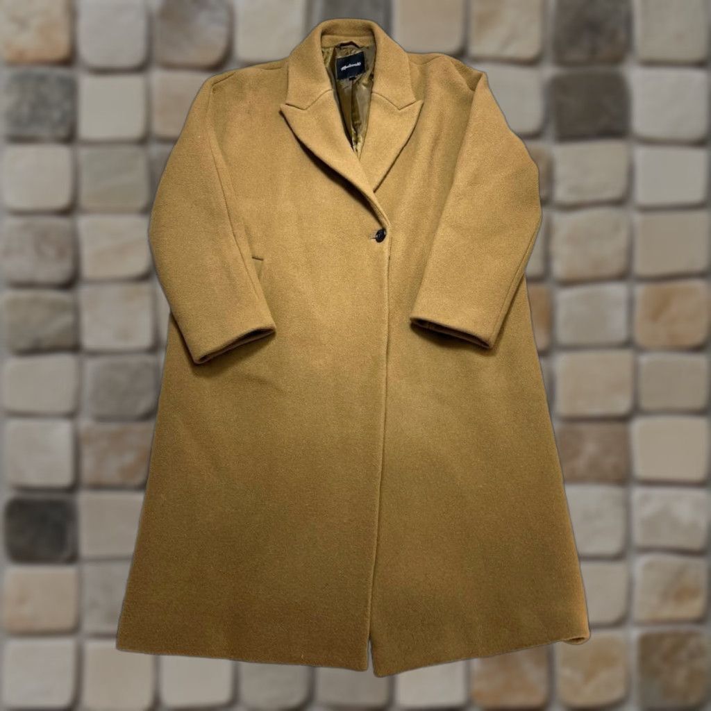 Madewell Madewell Overcoat Womens 12 Brown Wool Twill Jacket Coat Long Size XL / US 12-14 / IT 48-50 - 1 Thumbnail