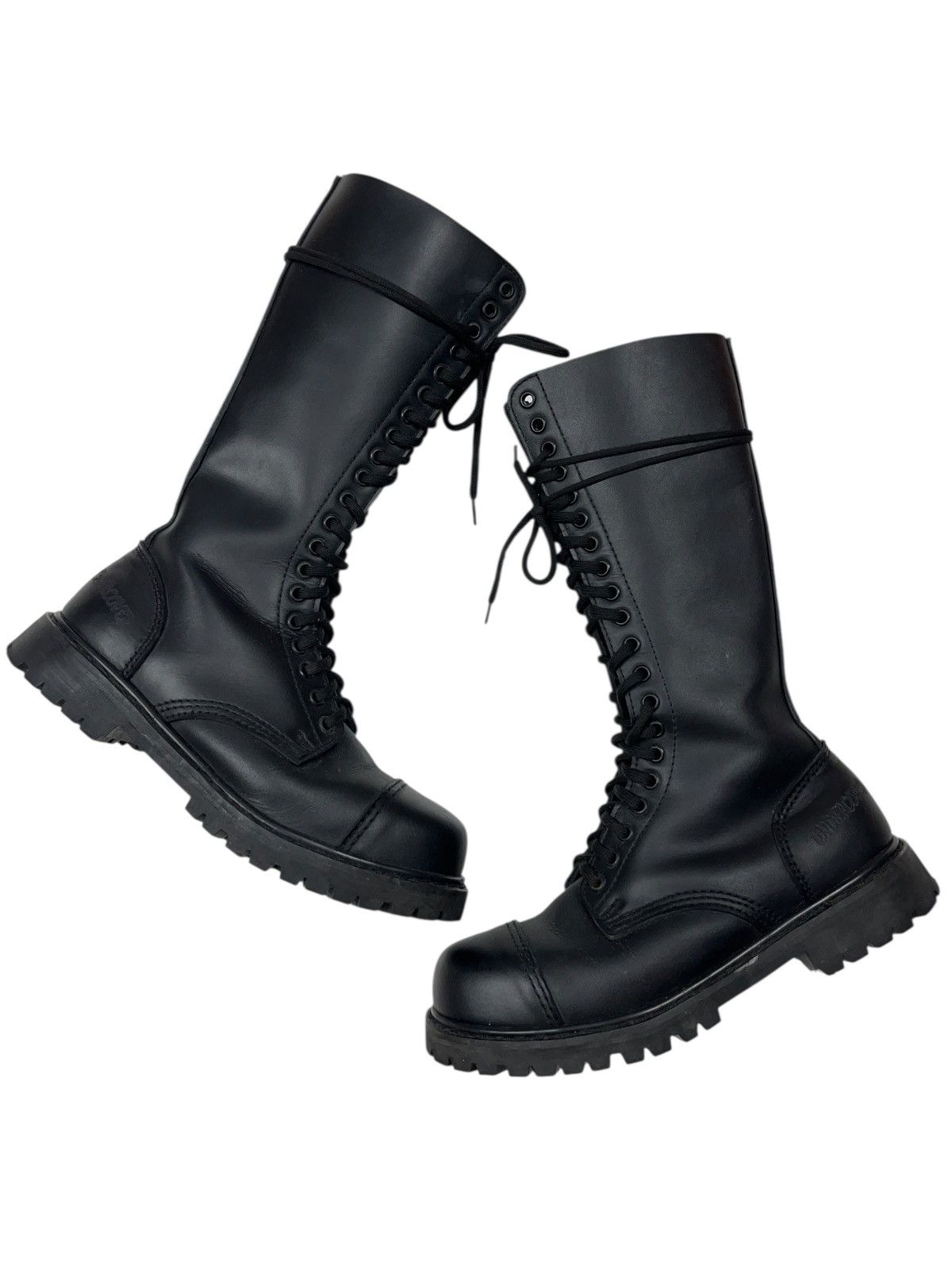 Vintage Undercover 20 Eye High Leather Combat Boot Steel Toe