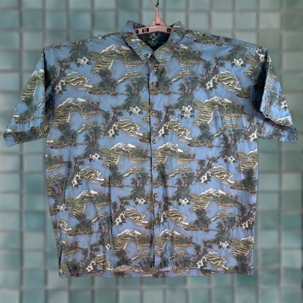 Vintage VINTAGE Wolverine Hawaiian Button Up Shirt Men’s 2XL Blue Short Sleeve UAE Made - Floral Pattern, Cotton, Casual Size US XXL / EU 58 / 5 - 1 Thumbnail