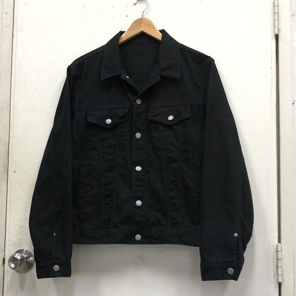 Japanese Brand Japanese Brand Gu Trucker Denim Jacket Black ( L ) Size US L / EU 52-54 / 3 - 1 Thumbnail