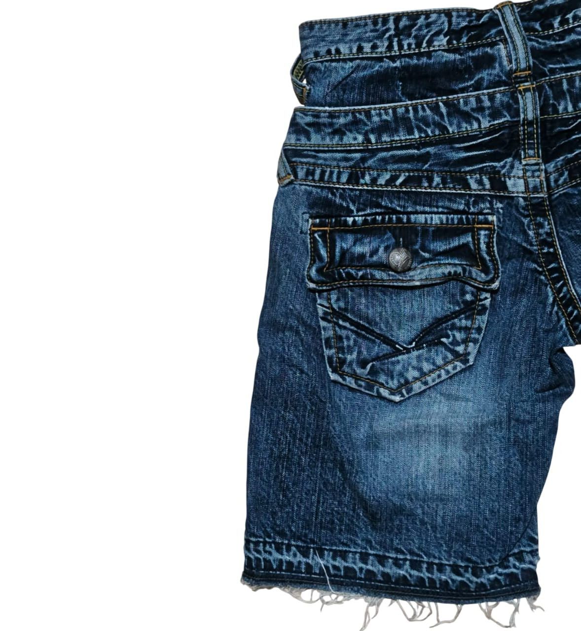 Japanese Brand ANTGAUGE Double Waist Distressed Short Jeans Size 28" / US 6 / IT 42 - 6 Thumbnail