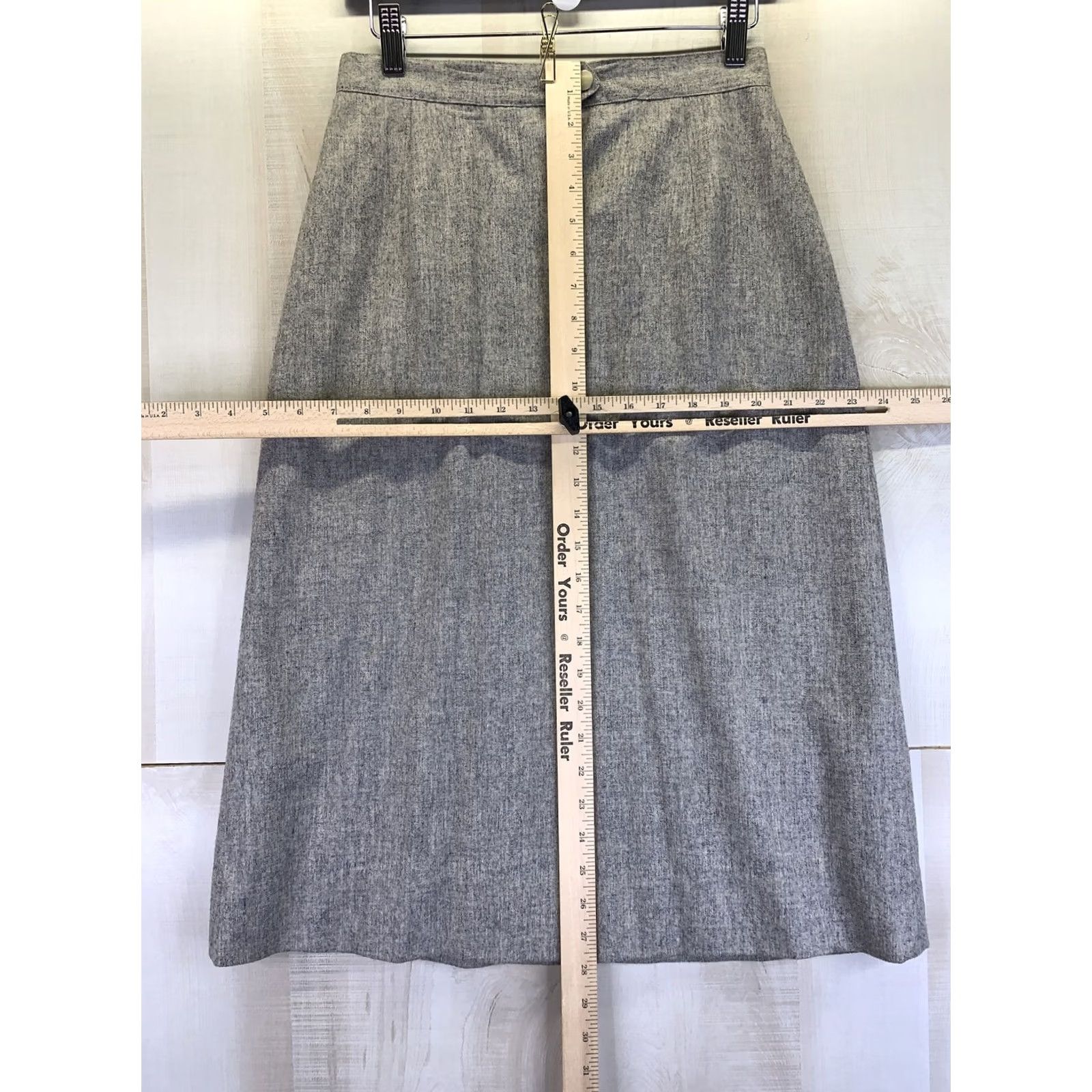 Pendleton VINTAGE Pendleton Skirt Women 14 Wool Heather Gray A-Line Knee Length 80s 90s Preppy Workwear Mens Womens Girls? Size 36" / US 14 / IT 50 - 3 Thumbnail