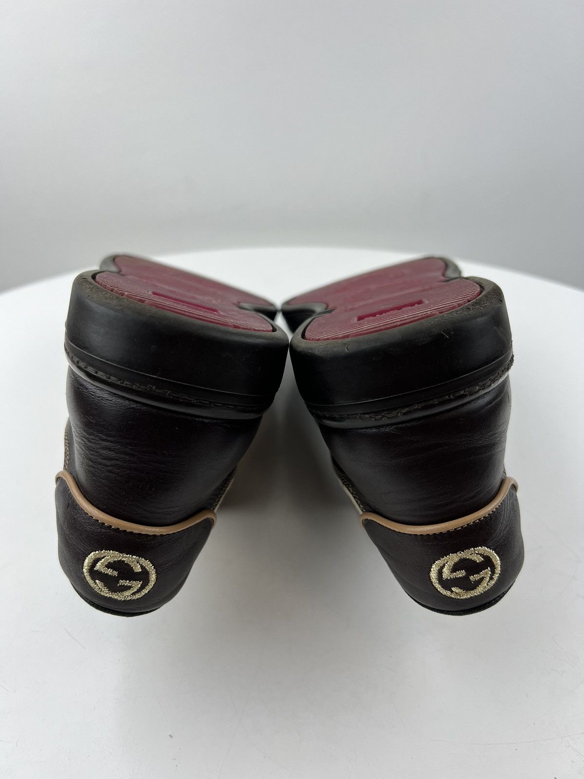 Gucci GUCCI Sneakers Leather Shoes GG Monogram Logo Brown Men’s Size US 9 / EU 42 - 13 Thumbnail