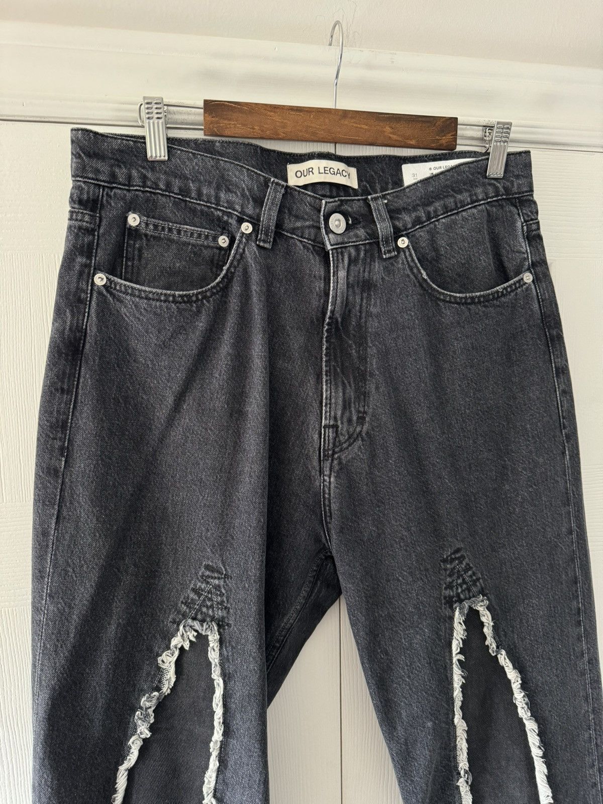 Our Legacy Our Legacy Third Cut Black Slash Denim Size US 31 - 6 Thumbnail