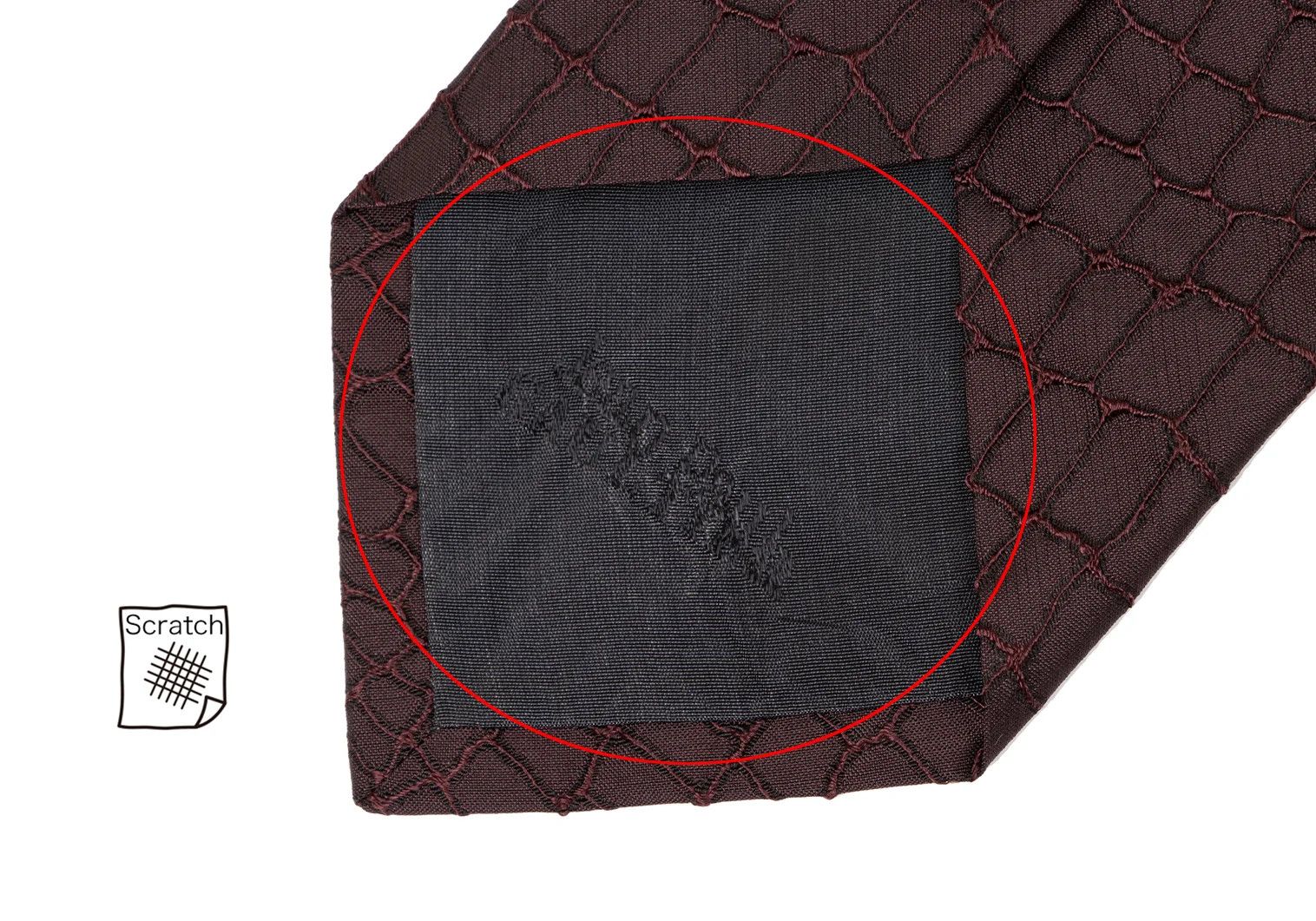 Jean Paul Gaultier Crocodile Pattern Woven Tie in Burdy Size ONE SIZE - 6 Thumbnail