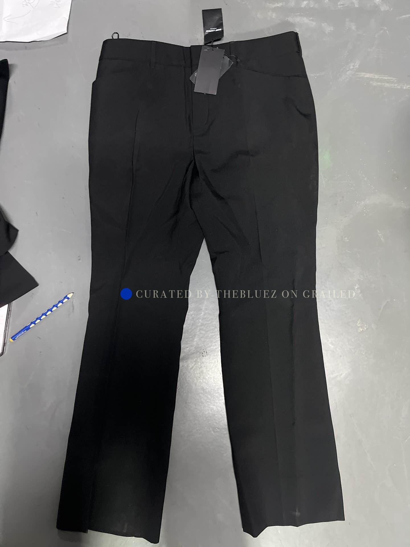 Saint Laurent Paris Black Straight-Leg Pants Size 36 Size US 36 / EU 52 - 1 Thumbnail
