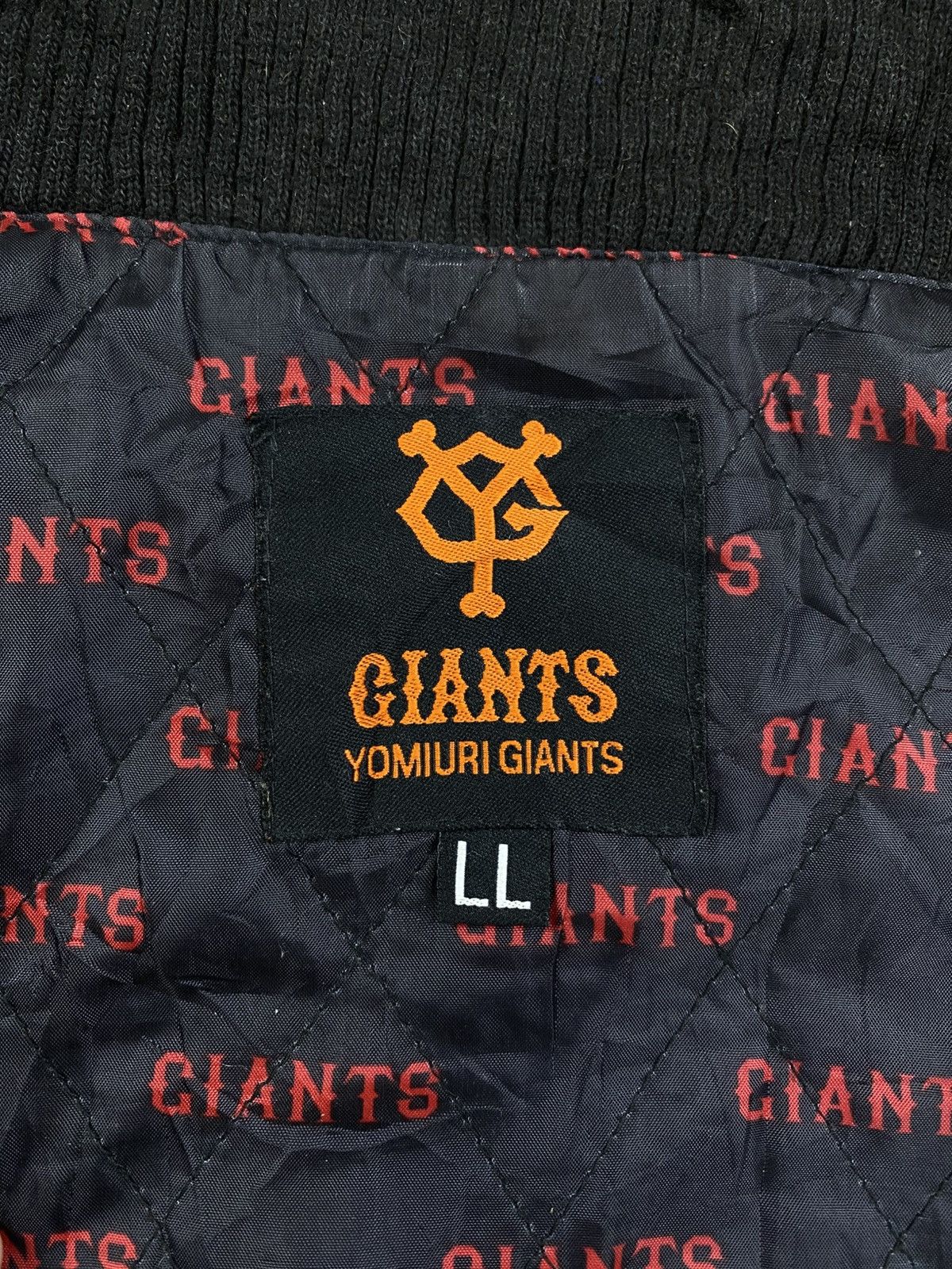Giant × Vintage Vintage Yomiuri Giants Baseball Buttoned Bombers Jacket Size US L / EU 52-54 / 3 - 9 Thumbnail