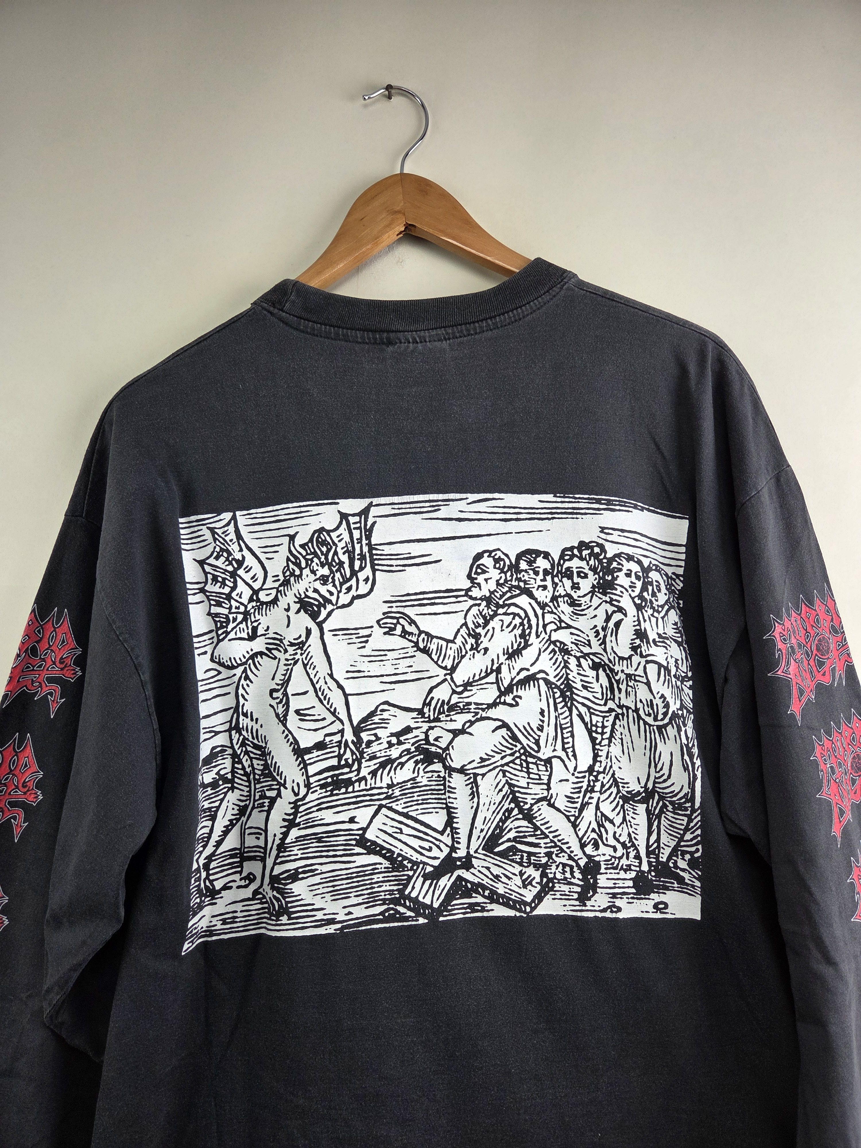 Band Tees × Vintage 90s Morbid Angel Goat Covenant Long-sleeved XL 23" 29.5" Size US XL / EU 56 / 4 - 7 Thumbnail