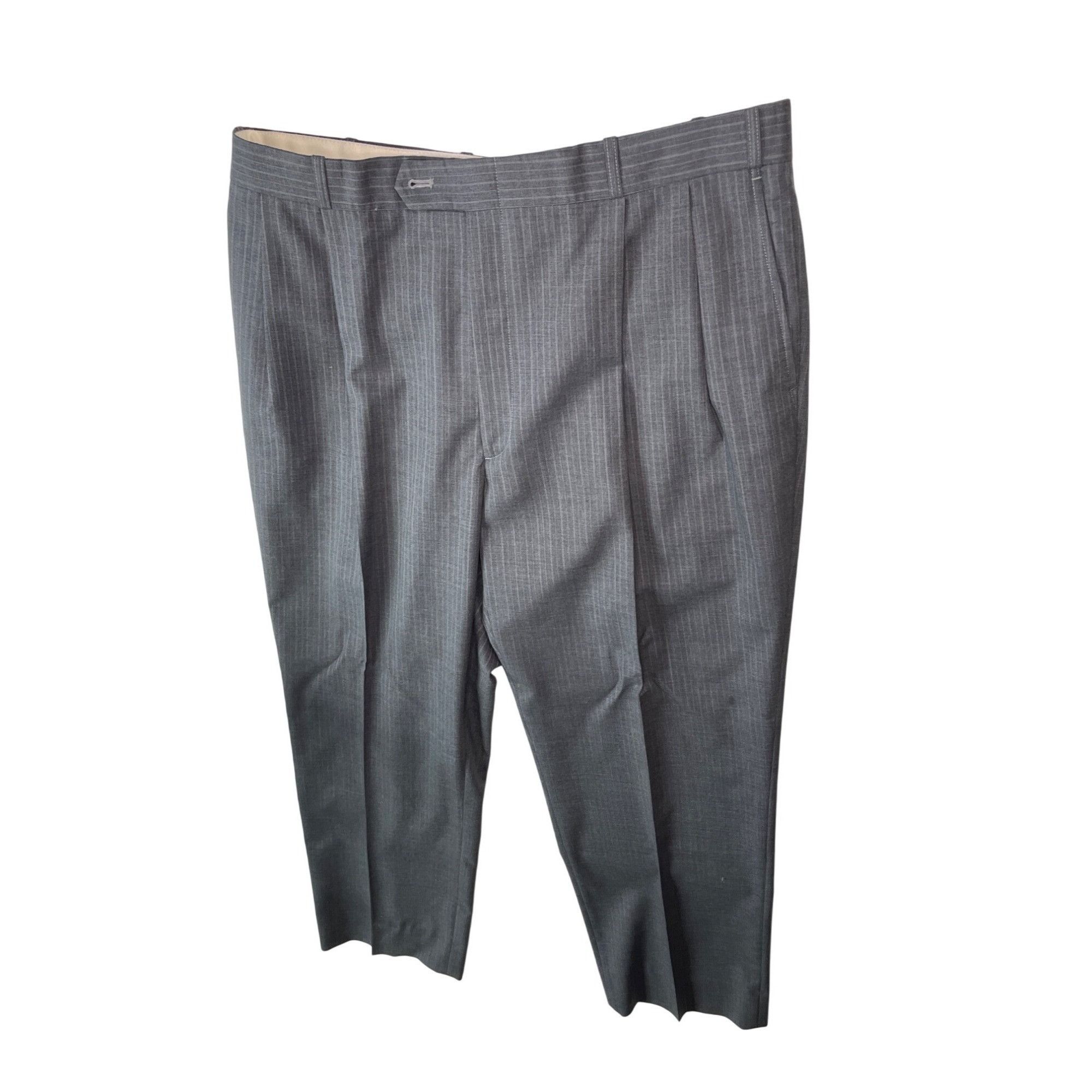 Other Mens Gray Pinstripe Two-Piece Suit 100% Wool Classic Fit Jac Size 44R - 14 Thumbnail