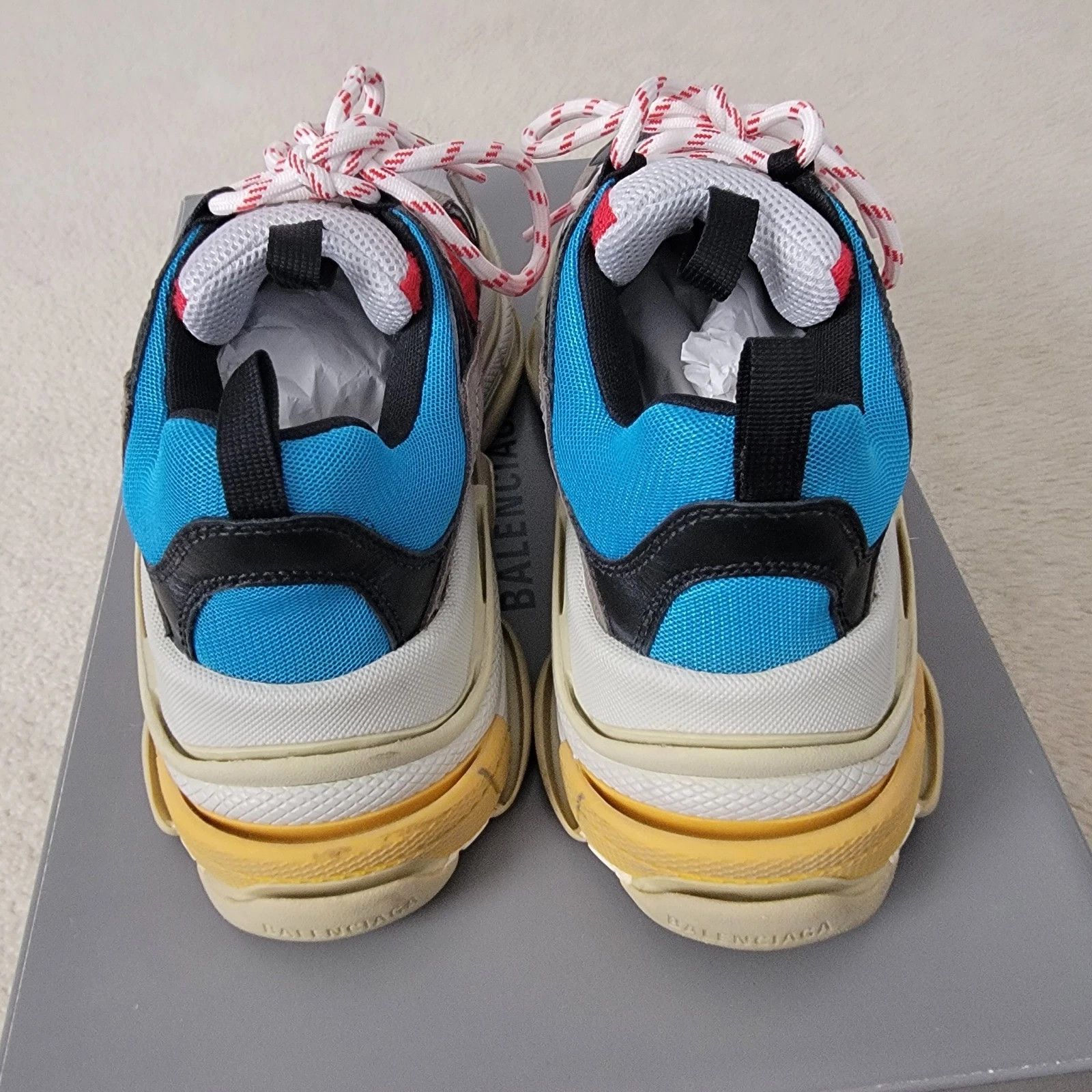 Balenciaga Balenciaga Triple S Grey/Red/Blue Sneakers Size US 7 / EU 40 - 4 Thumbnail