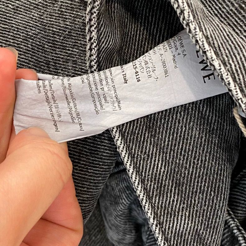 Loewe LOEWE Gray embroidered logo jeans Size 42" / US 20 - 5 Thumbnail