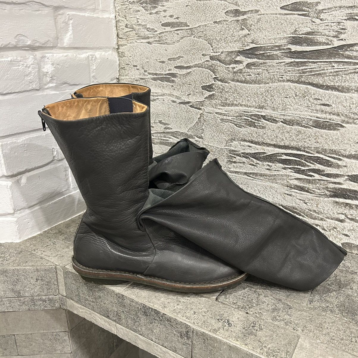 Trippen Trippen Avant Garde Asymmetrical Leather High Boots ma+Style Size US 6 / EU 39 - 10 Thumbnail