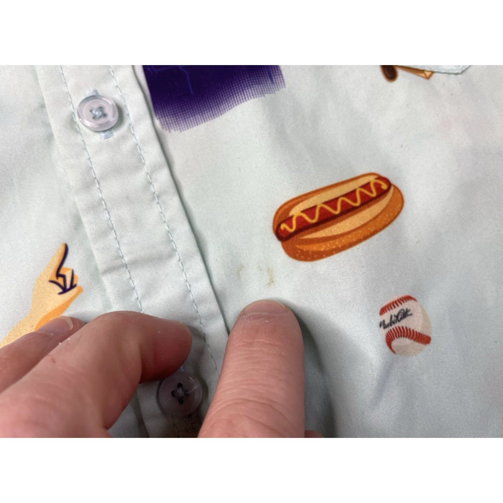 Greats RSVLTS The Roosevelts The Great Hambino Sandlot Button Up Shirt Blue Men’s Small Shirt Men Blue S Short Sleeve Button-Up Size US S / EU 44-46 / 1 - 4 Thumbnail