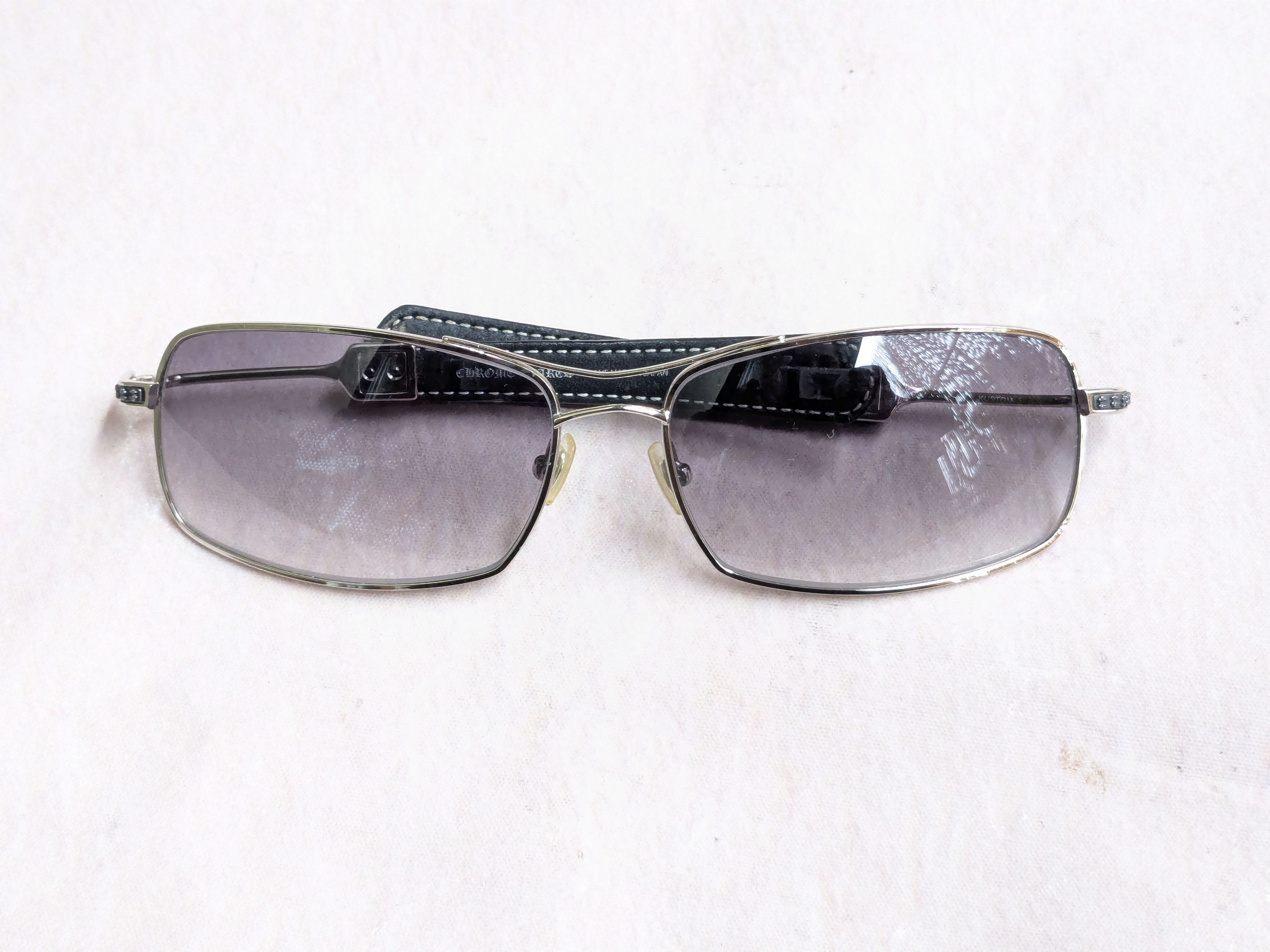 Chrome Hearts Chrome Hearts Sunglasses Kustom Black Leather Size ONE SIZE - 2 Thumbnail