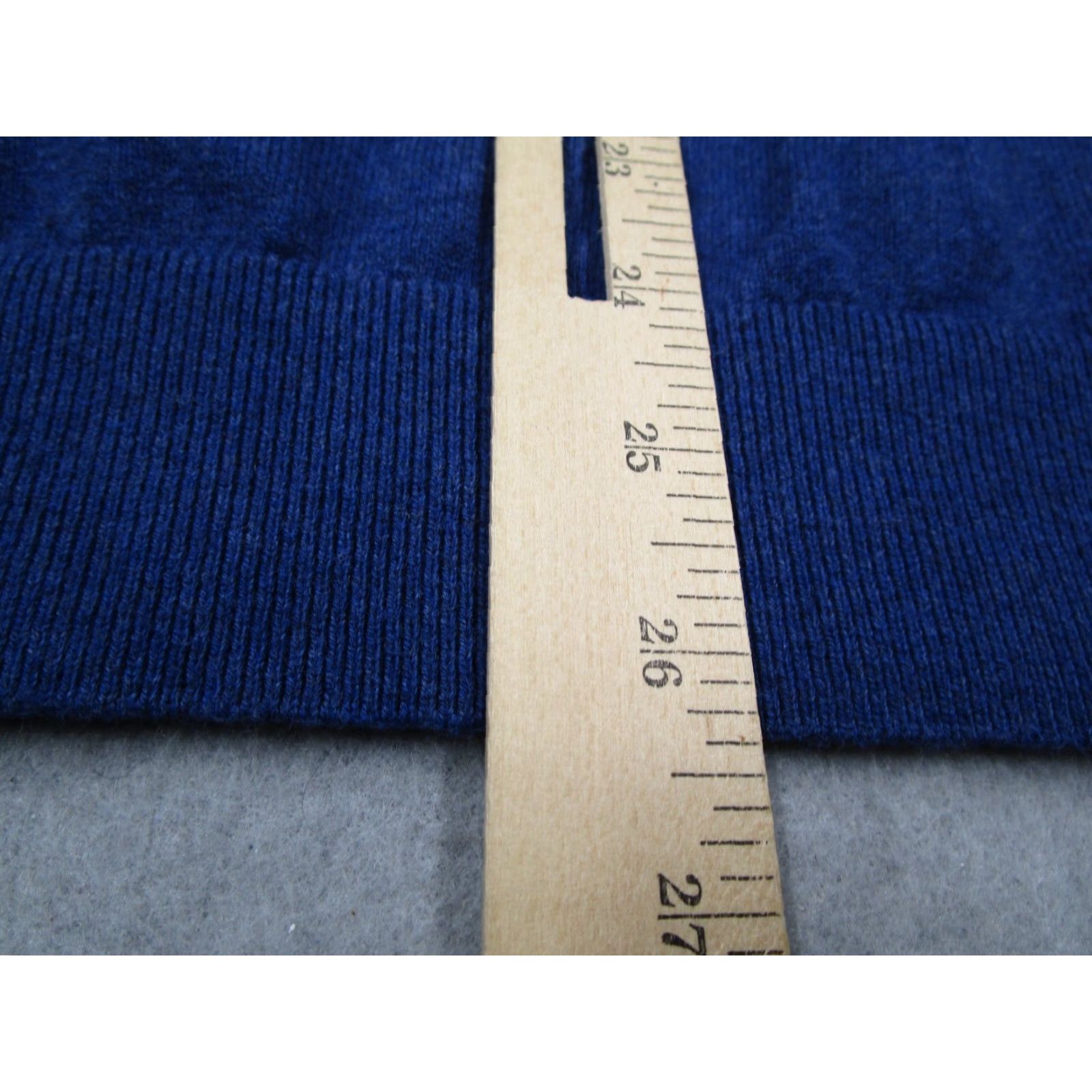 CO Collars & Co. Men's Large Blue Cotton Cashmere 1/4 Zip Pullover Sweater Pebble Beach Golf Activewear Size US M / EU 48-50 / 2 - 7 Thumbnail