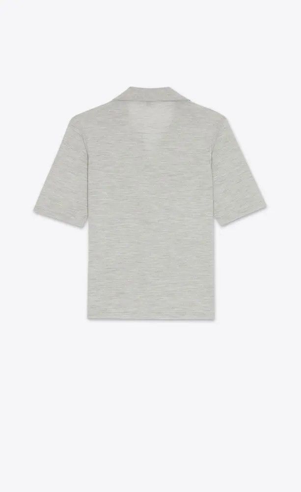 Saint Laurent Paris o1bcso1str0924 Polo Shirt In Wool in Grey Size US S / EU 44-46 / 1 - 2 Thumbnail