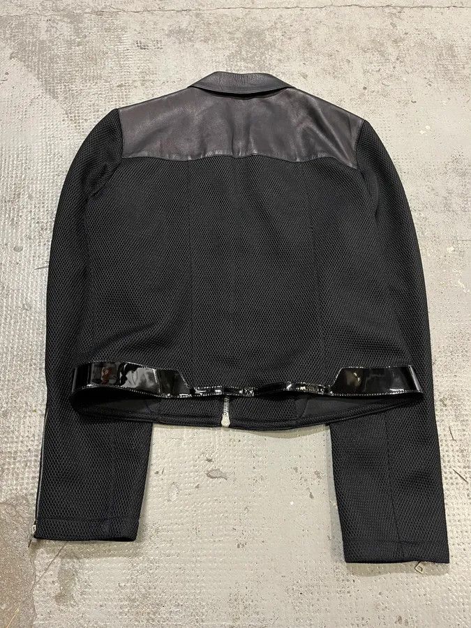Prada SS1999 Prada Black Hybrid Mesh Leather Jacket Size US XS / EU 42 / 0 - 7 Thumbnail
