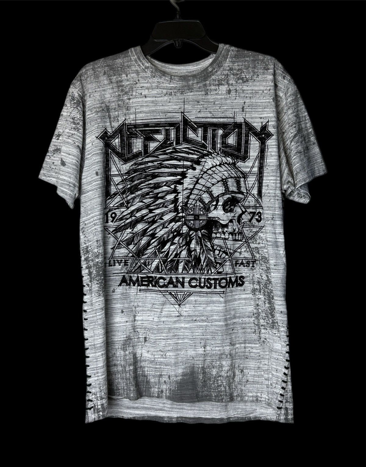 Affliction Affliction Flocked Tee Size US L / EU 52-54 / 3 - 1 Thumbnail
