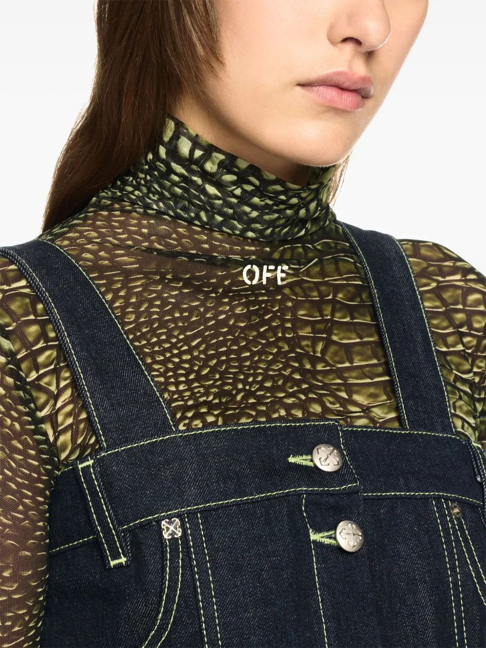 Off-White o1y1225 Denim Tank Top in Blue Size S / US 4 / IT 40 - 2 Thumbnail