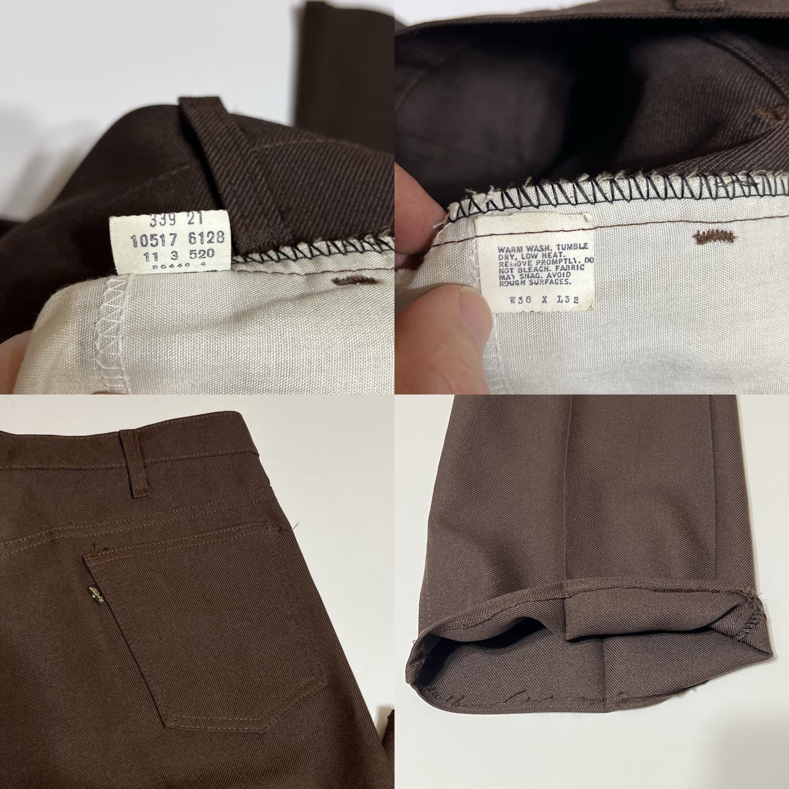 Levi's VINTAGE Levi's 517 Bootcut Pants Brown 37x31 Regular Mens Denim Slacks 517 Saddle Man Baggy? Size US 37 - 8 Thumbnail
