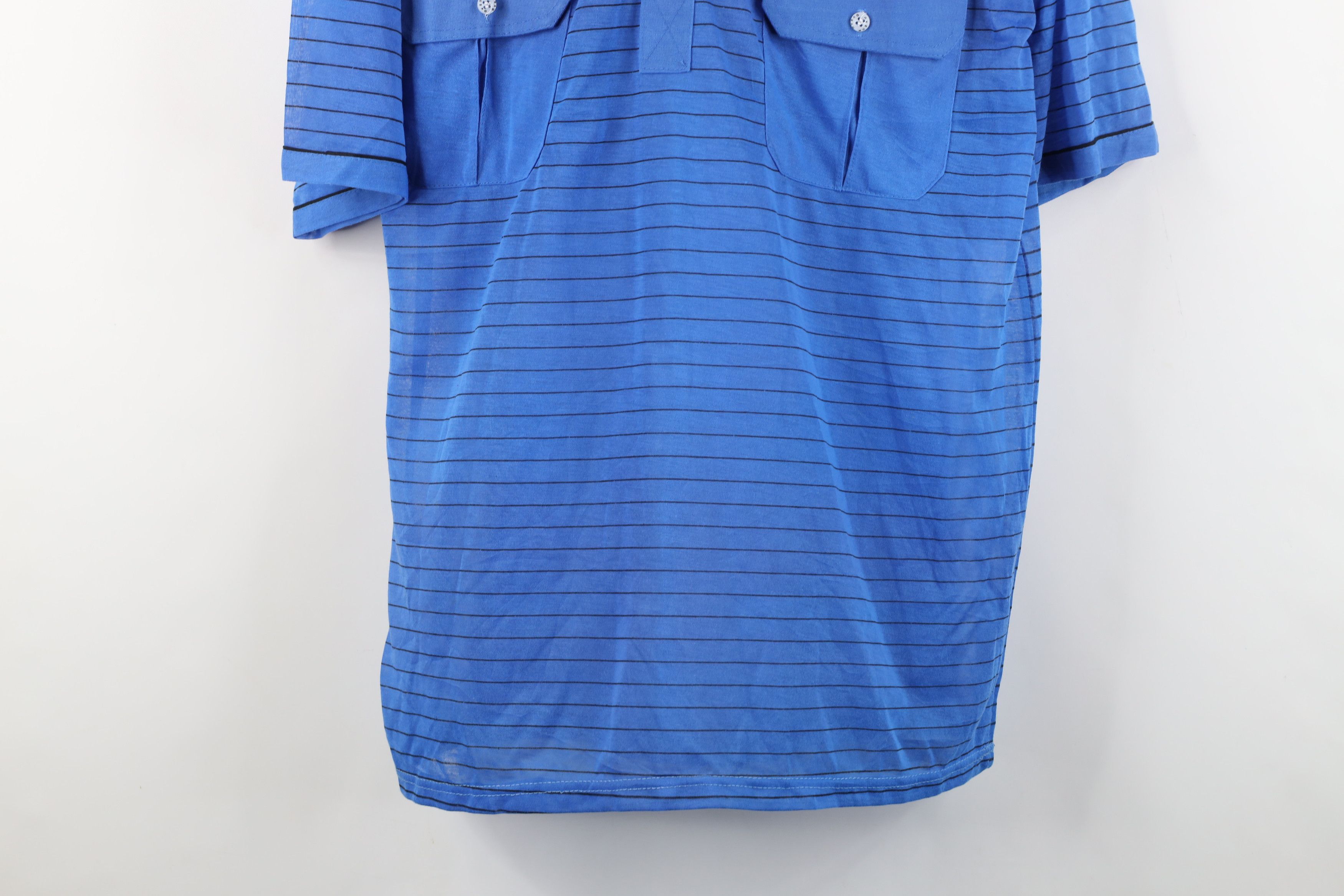 Vintage Vintage 90s Streetwear Paper Thin Striped Collared Golf Polo Size US L / EU 52-54 / 3 - 3 Thumbnail