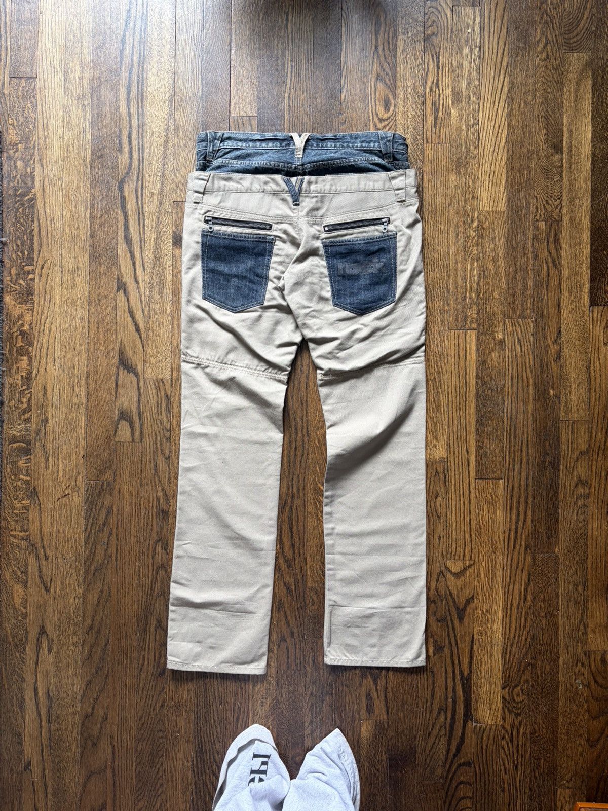 PPFM PPFM Double waisted khaki dark wash denim jeans Size US 32 / EU 48 - 4 Thumbnail