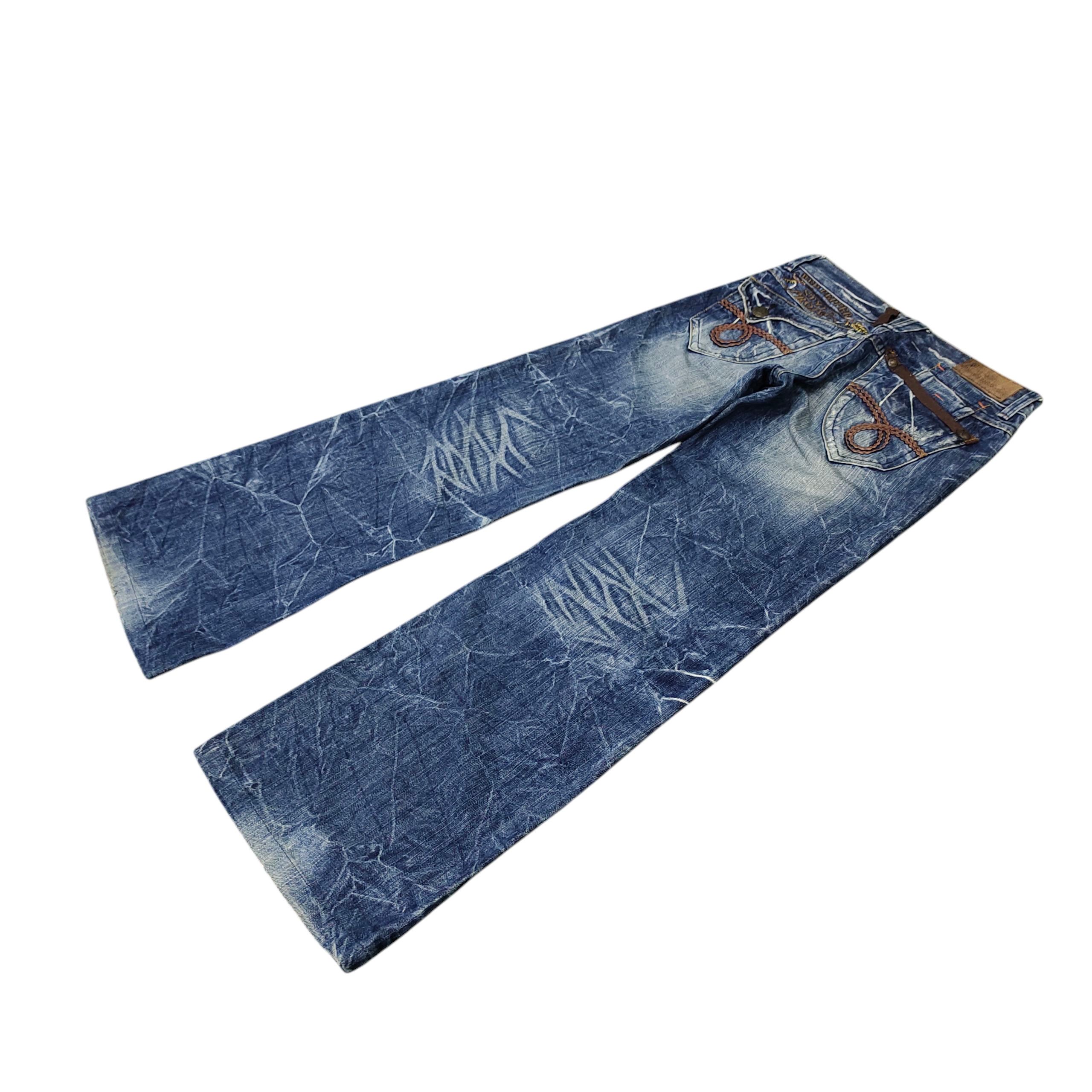 If Six Was Nine Flare Jeans Red Pepper Clawmark Distres Bootcut Low Rise Y2k Size US 28 / EU 44 - 3 Thumbnail
