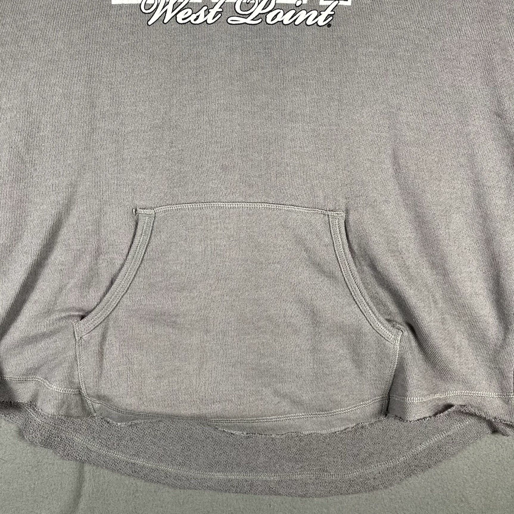 Vintage Gear Army West Point Distressed Hoodie Gray L NWT Cropped Pullover Hoodie Mens Sports Grunge 90s 80s Pockets Hooded Distressed Size US L / EU 52-54 / 3 - 3 Thumbnail