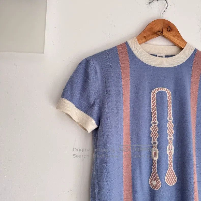 Hermes Hermes Knitted short-sleeved top Size XXS / US 00 / IT 34 - 4 Thumbnail