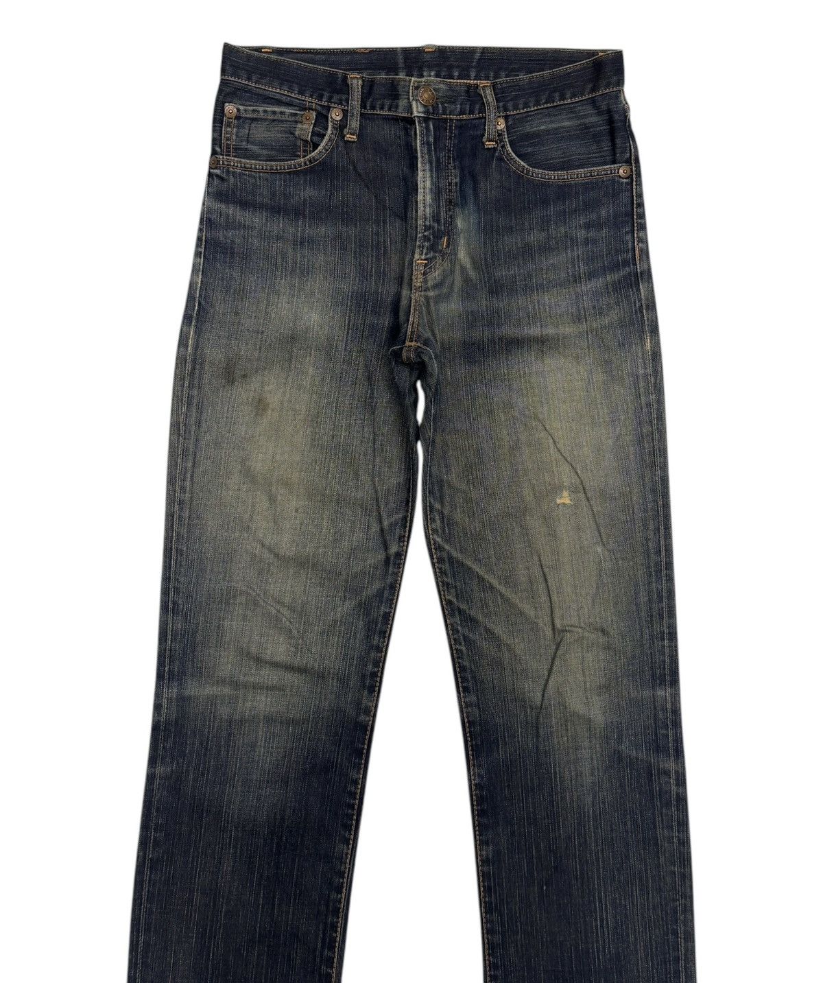 Edwin VINTAGE EDWIN MADE IN JAPAN LOT 503 RUSTY DISTRESSED DENIM Size US 31 - 5 Thumbnail