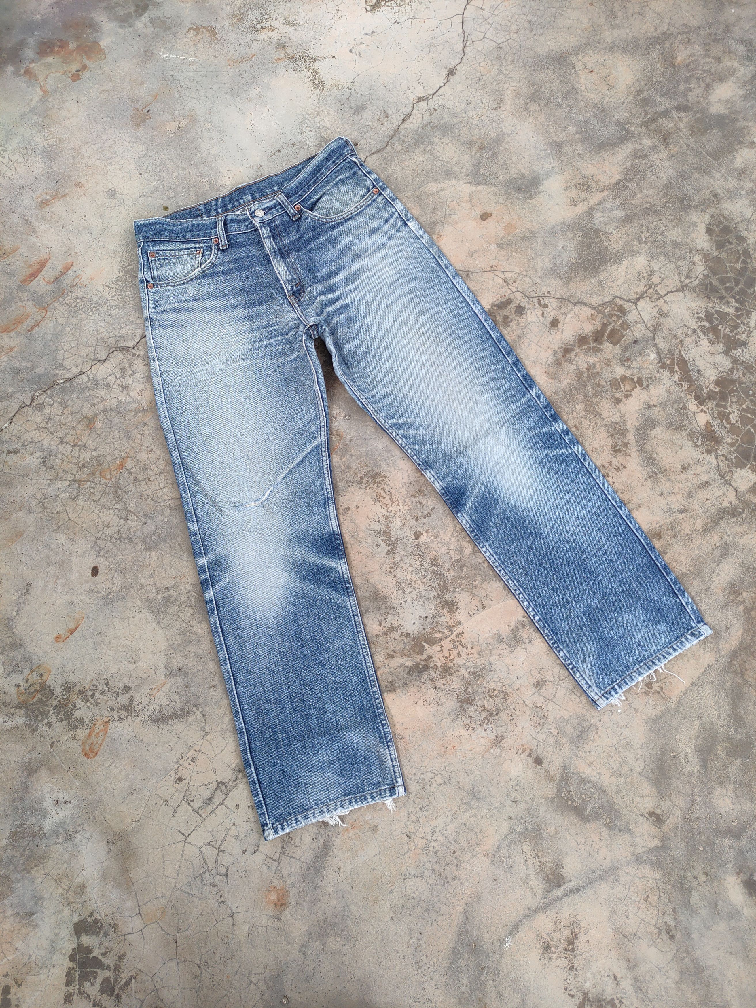 Levi's VINTAGE LEVI'S 533 FADED DISTRESSED JEANS DENIM PANTS Size US 33 - 2 Thumbnail
