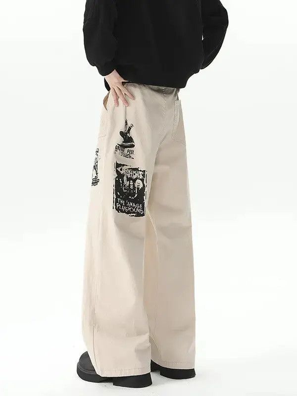 Japanese Brand Retro casual apricot hip-hop jeans Size US 32 / EU 48 - 4 Thumbnail