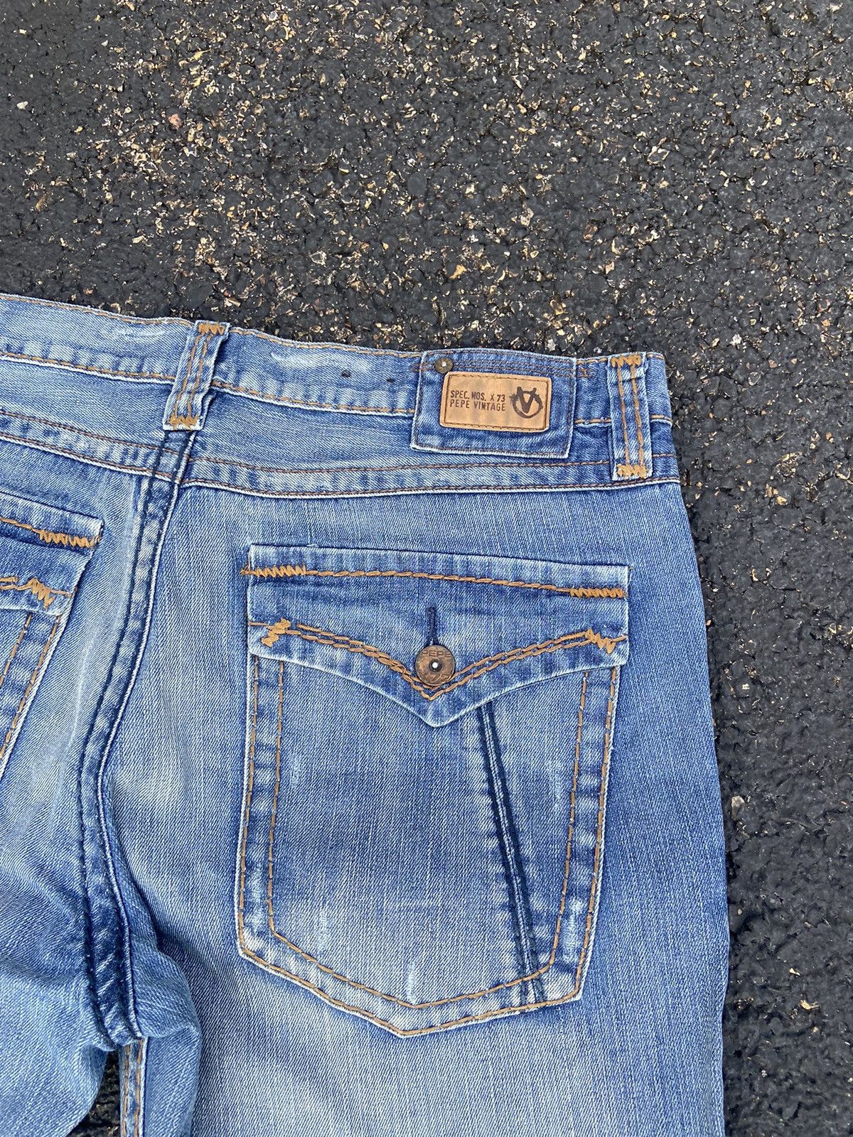 Pepe Jeans Crazy Vintage Grunge Style Faded Pepe Blue Jeans Y2K USA Size US 38 / EU 54 - 2 Thumbnail